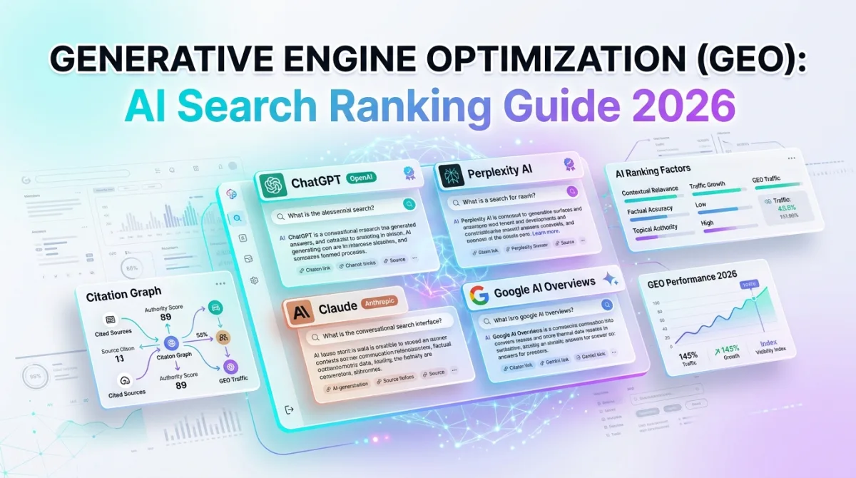 Generative Engine Optimization (GEO): How to Rank on ChatGPT, Perplexity & AI Search in 2026